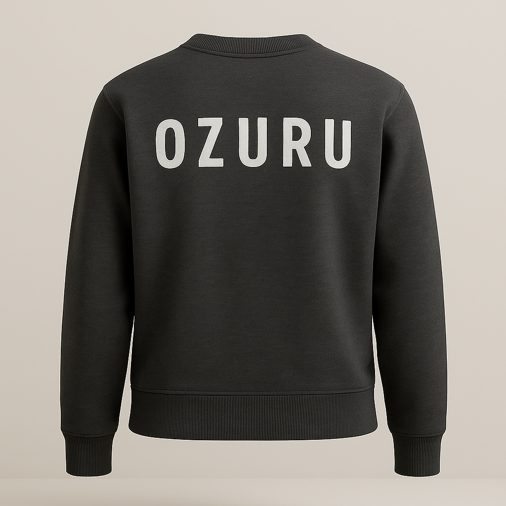Washed Black Sweatshirt / Terry Sweatshirt / Casual Wear
