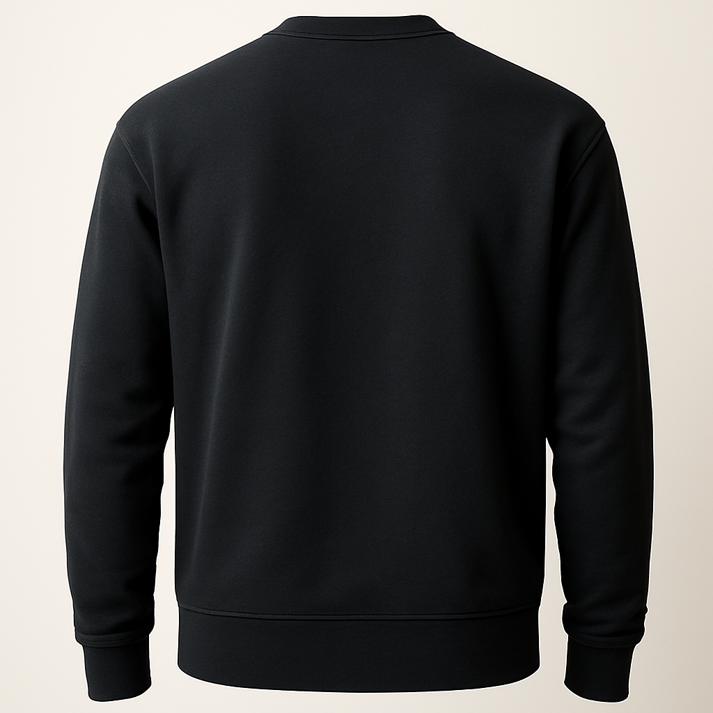 Washed Black Sweatshirt / Terry Sweatshirt / Casual Wear