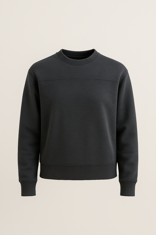Washed Black Sweatshirt / Terry Sweatshirt / Casual Wear